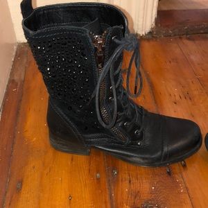 Aldo size 7 black combat boots